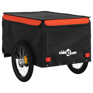 Cykelvagn svart och orange 45 kg järn