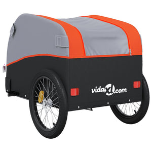 Cykelvagn svart och orange 45 kg järn
