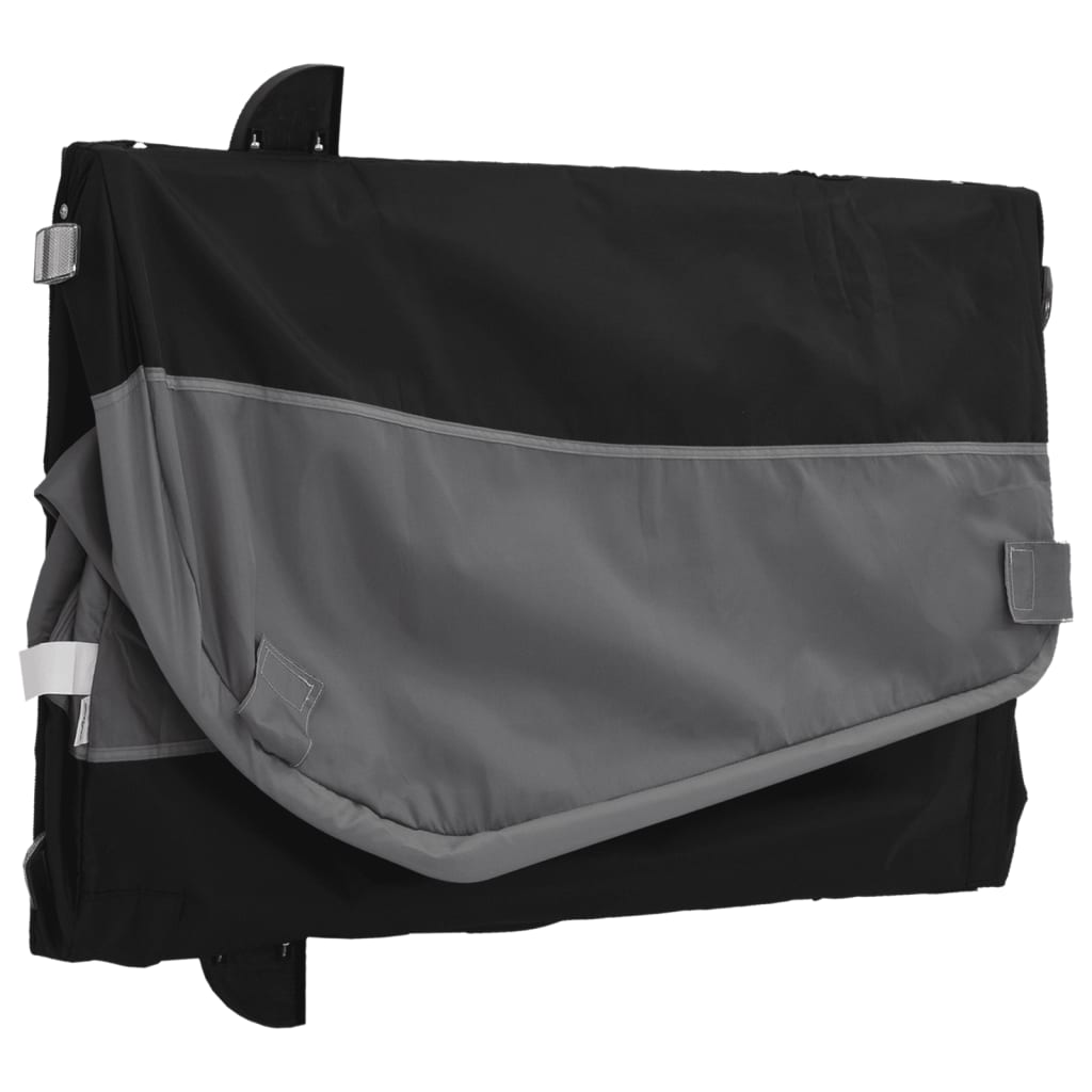 Cykelvagn svart och grå 45 kg järn