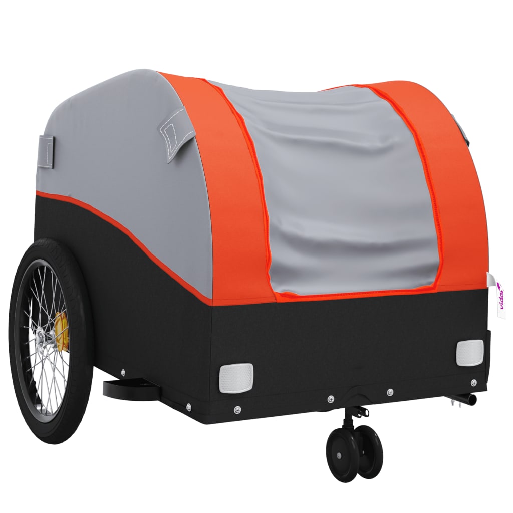 Cykelvagn svart och orange 30 kg järn