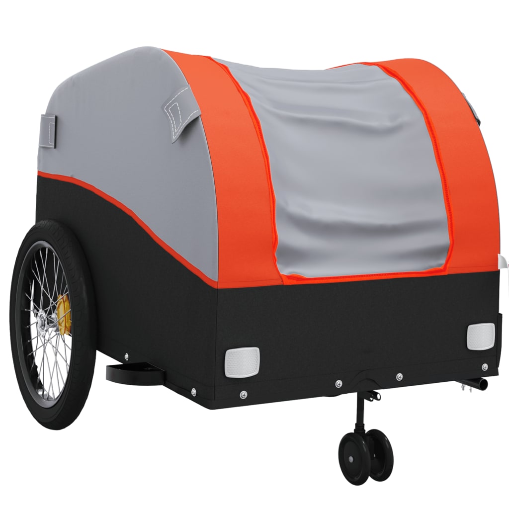 Cykelvagn svart och orange 45 kg järn