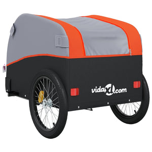 Cykelvagn svart och orange 45 kg järn