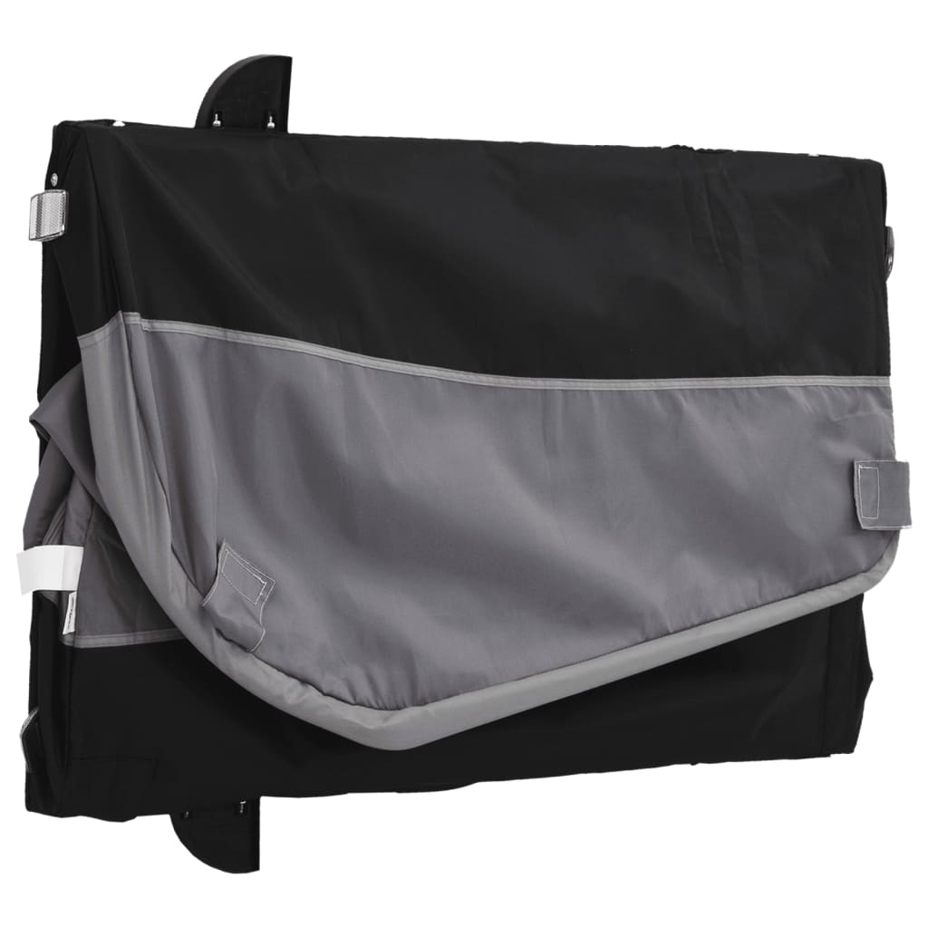 Cykelvagn svart och grå 45 kg järn