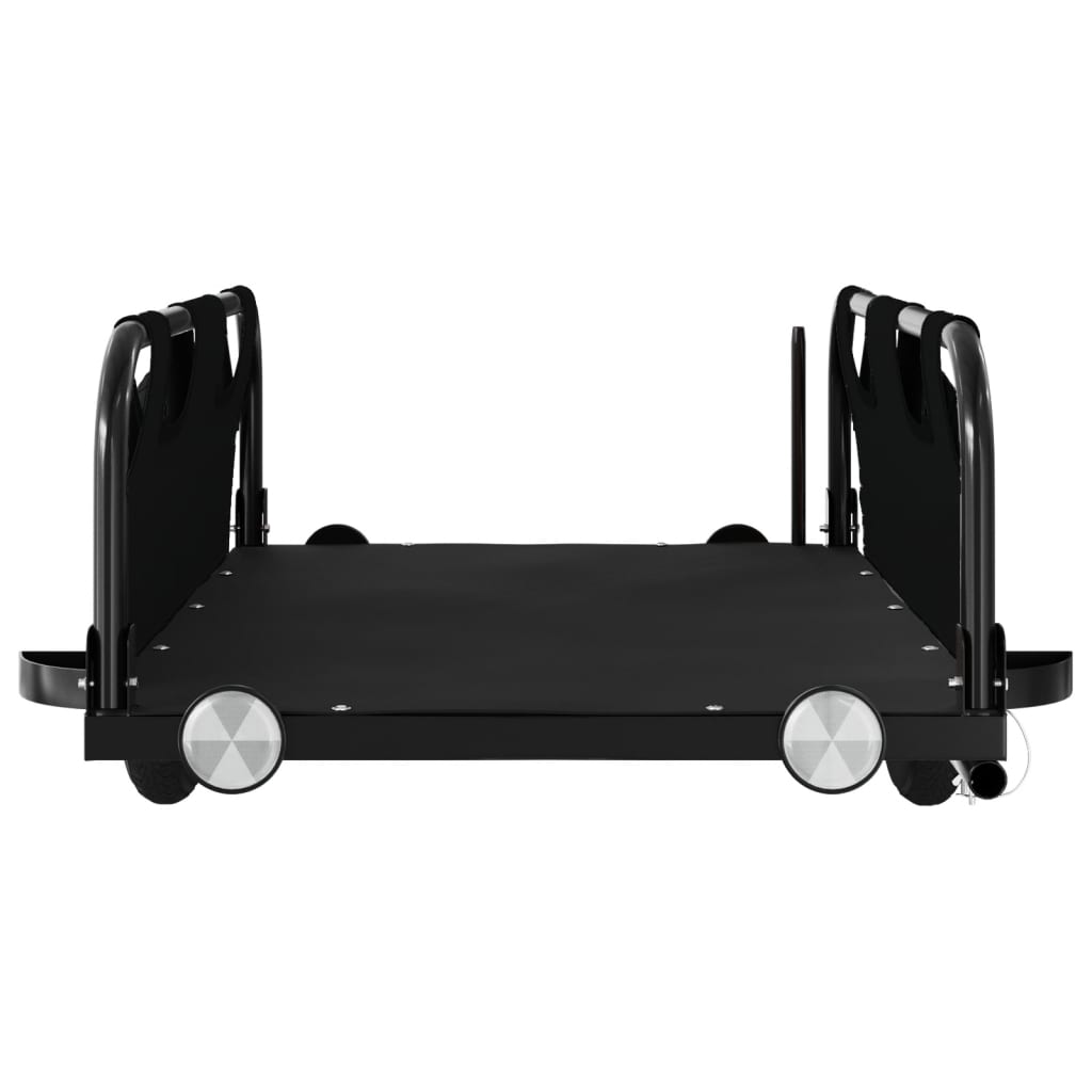 Cykelvagn svart oxfordtyg och järn