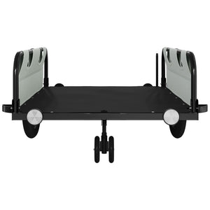 Cykelvagn grå och svart oxfordtyg och järn