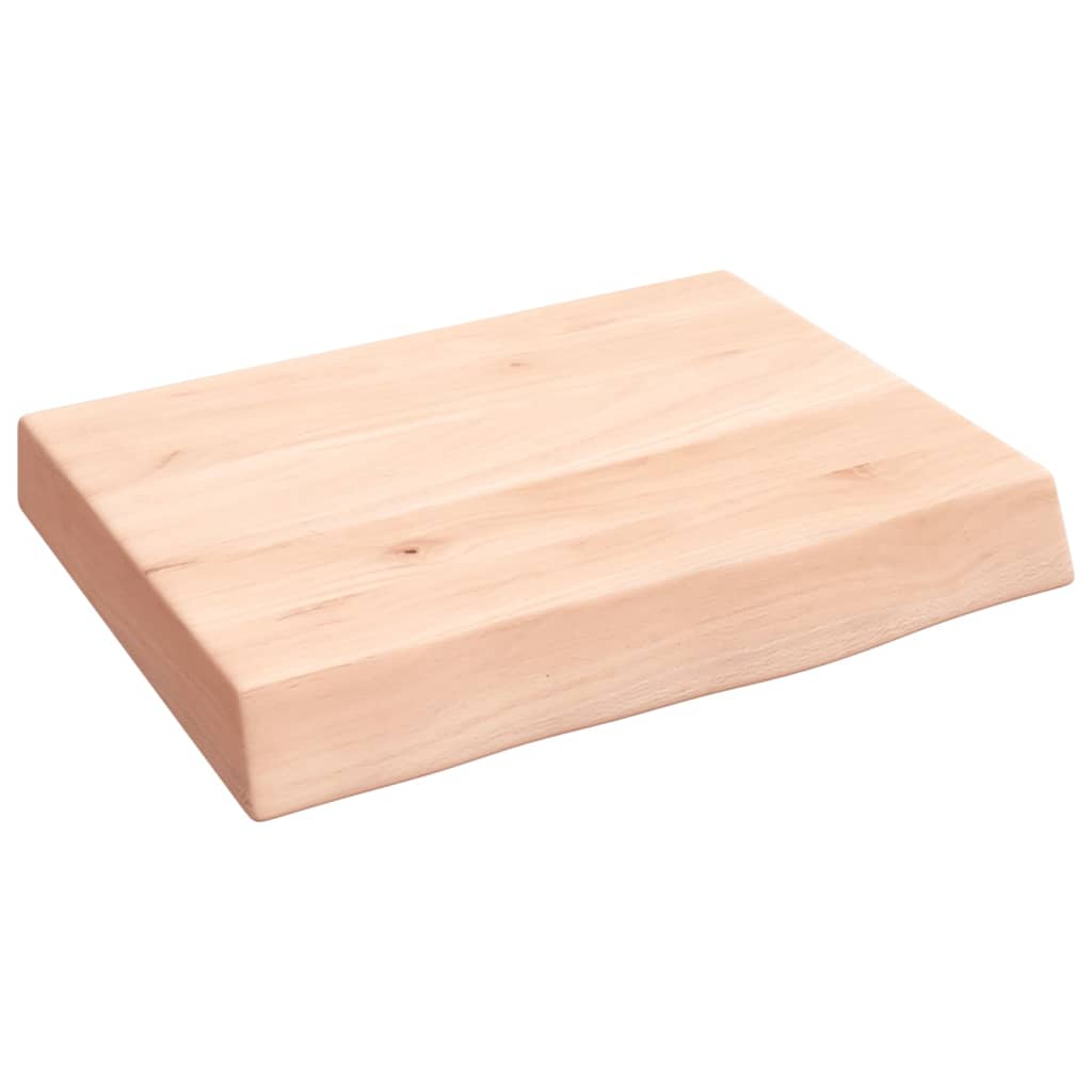 Bänkskiva för badrum 40x30x(2-6) cm obehandlat massivt trä