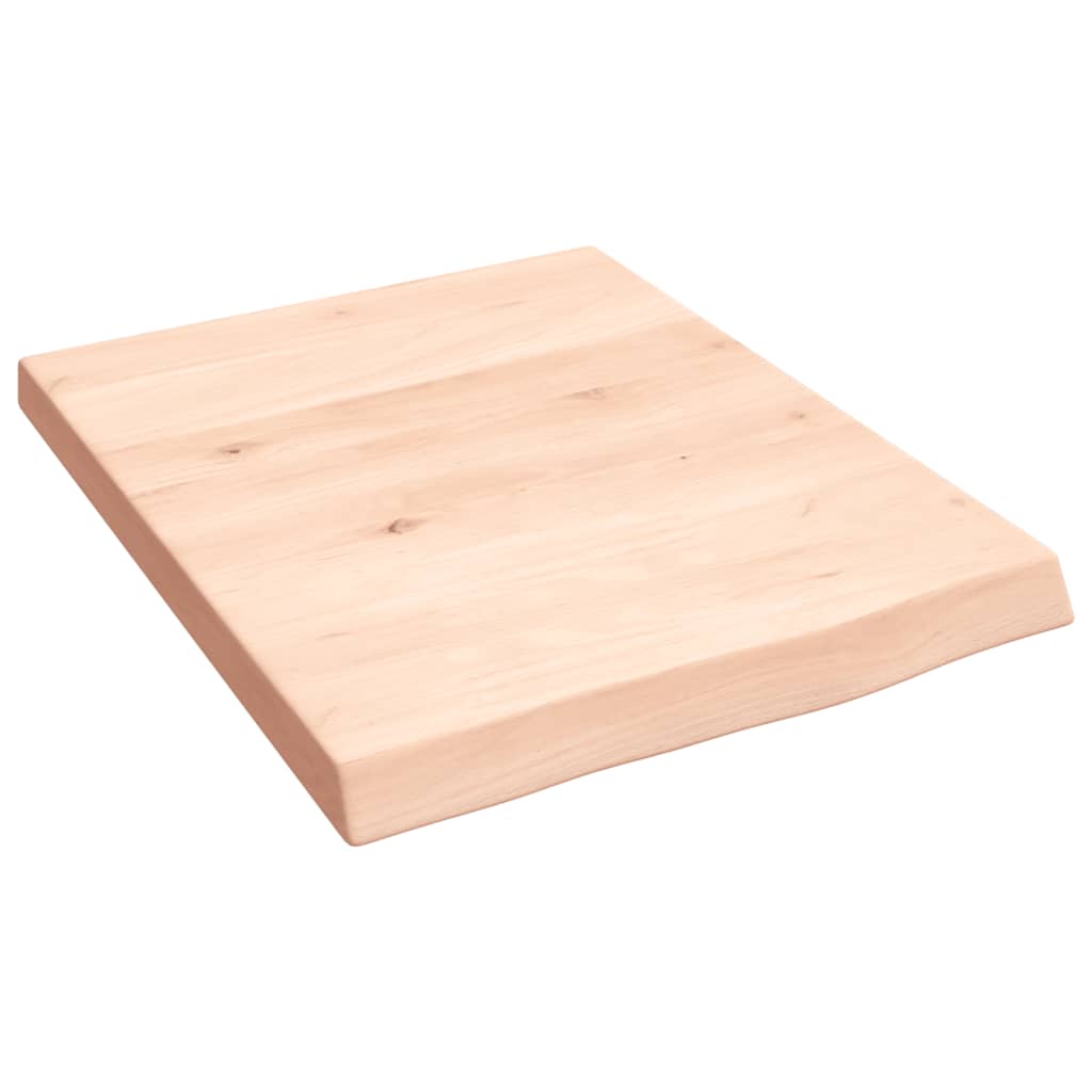 Bänkskiva för badrum 40x50x(2-4) cm obehandlat massivt trä