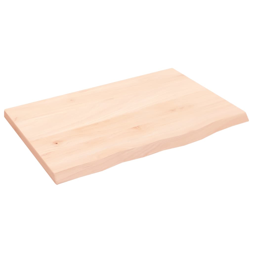 Bänkskiva för badrum 60x40x2 cm obehandlat massivt trä