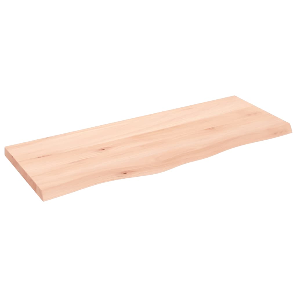 Bänkskiva för badrum 100x40x(2-4) cm obehandlat massivt trä