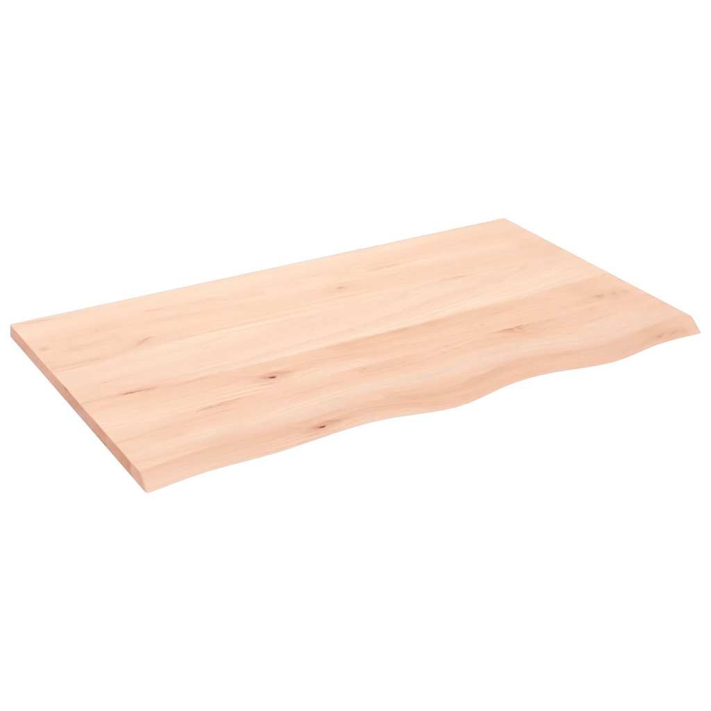 Bänkskiva för badrum 100x60x2 cm obehandlat massivt trä