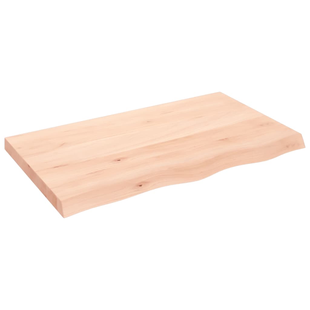 Bänkskiva för badrum 100x60x(2-6) cm obehandlat massivt trä