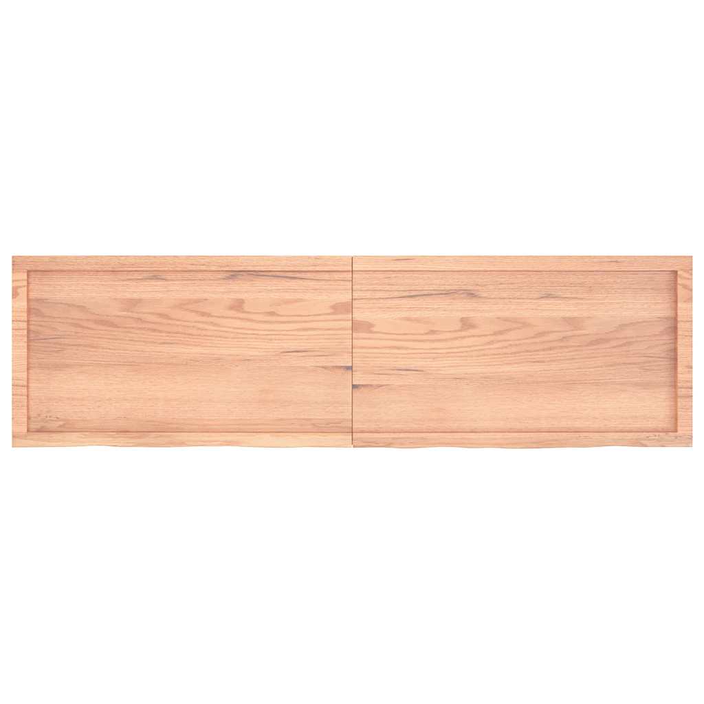 Bänkskiva badrum ljusbrun 180x50x(2-4) cm behandlat massivt trä