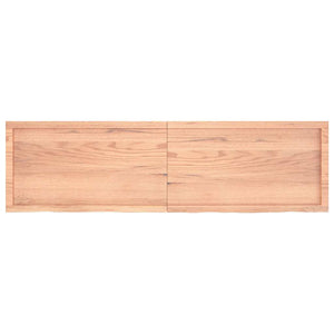 Bänkskiva badrum ljusbrun 180x50x(2-4) cm behandlat massivt trä