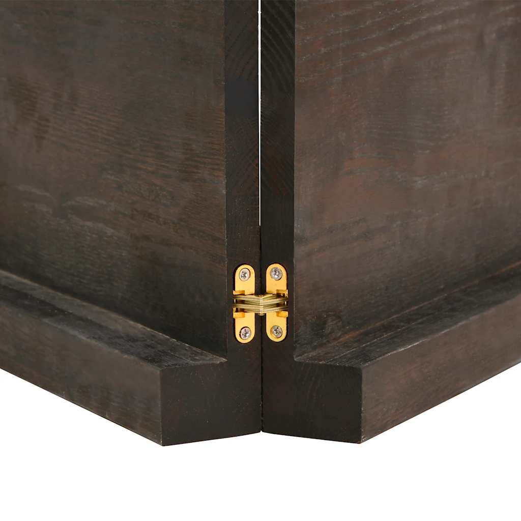 Bänkskiva badrum mörkbrun 120x60x(2-6) cm behandlat massivt trä