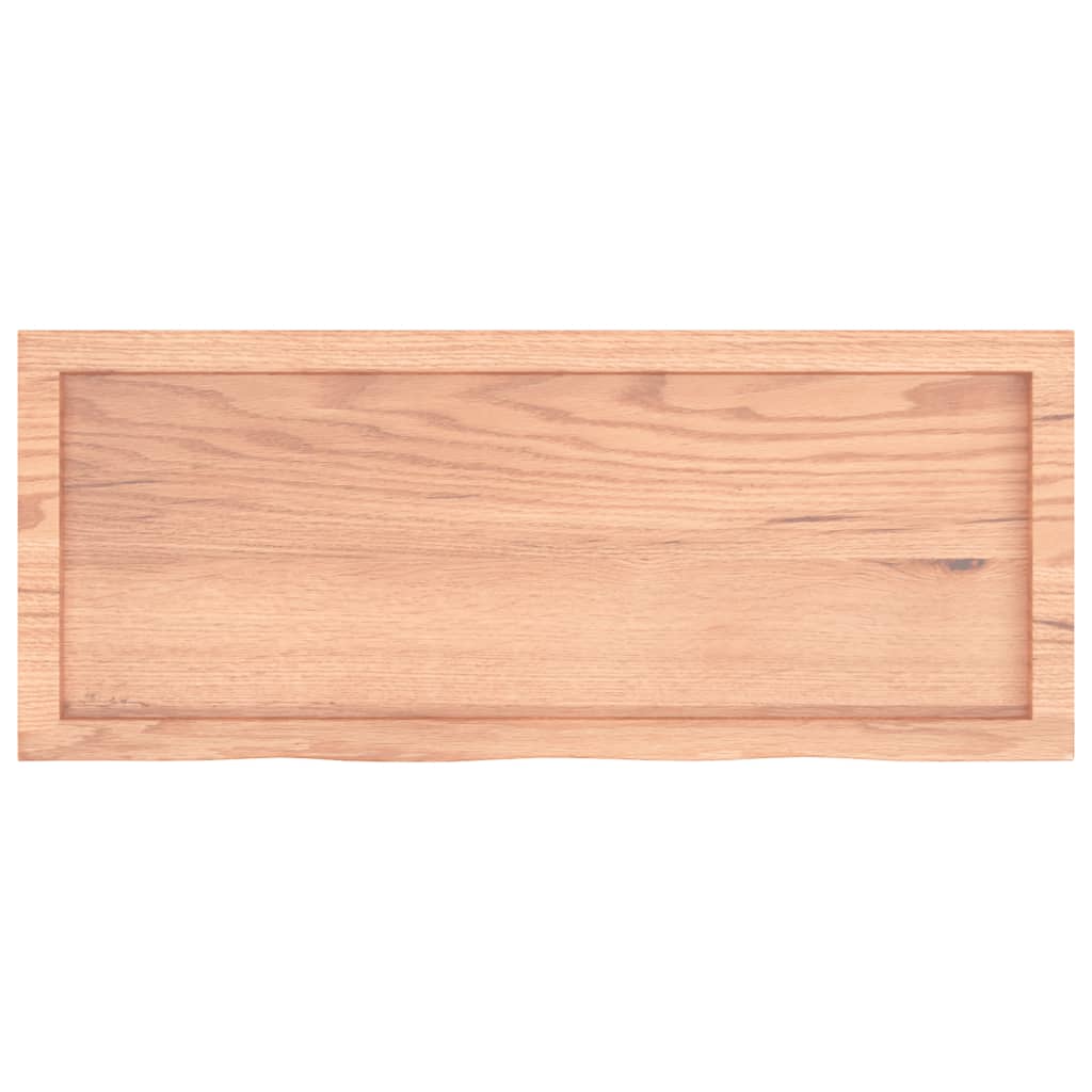 Bordsskiva ljusbrun 100x40x(2-4) cm behandlad massiv ek
