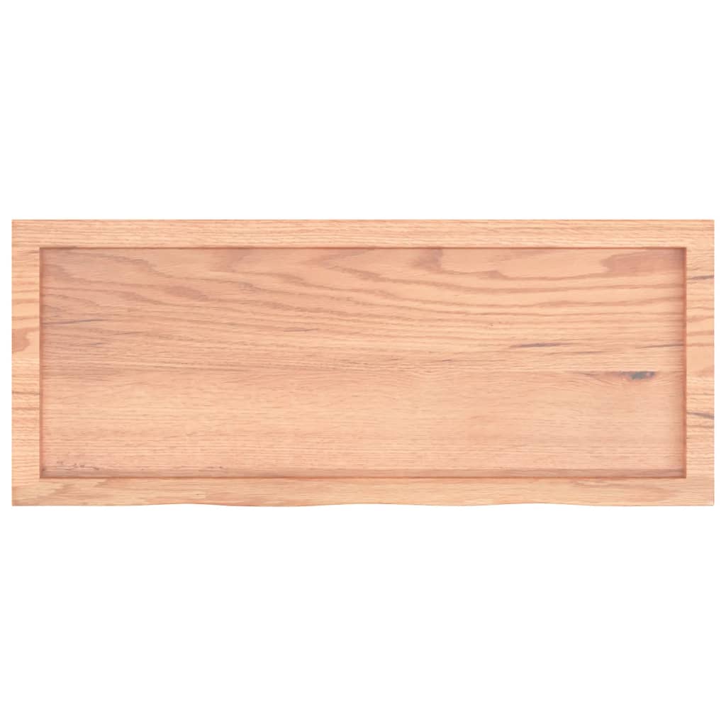 Bordsskiva ljusbrun 100x40x(2-6) cm behandlad massiv ek