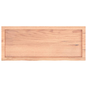 Bordsskiva ljusbrun 100x40x(2-6) cm behandlad massiv ek