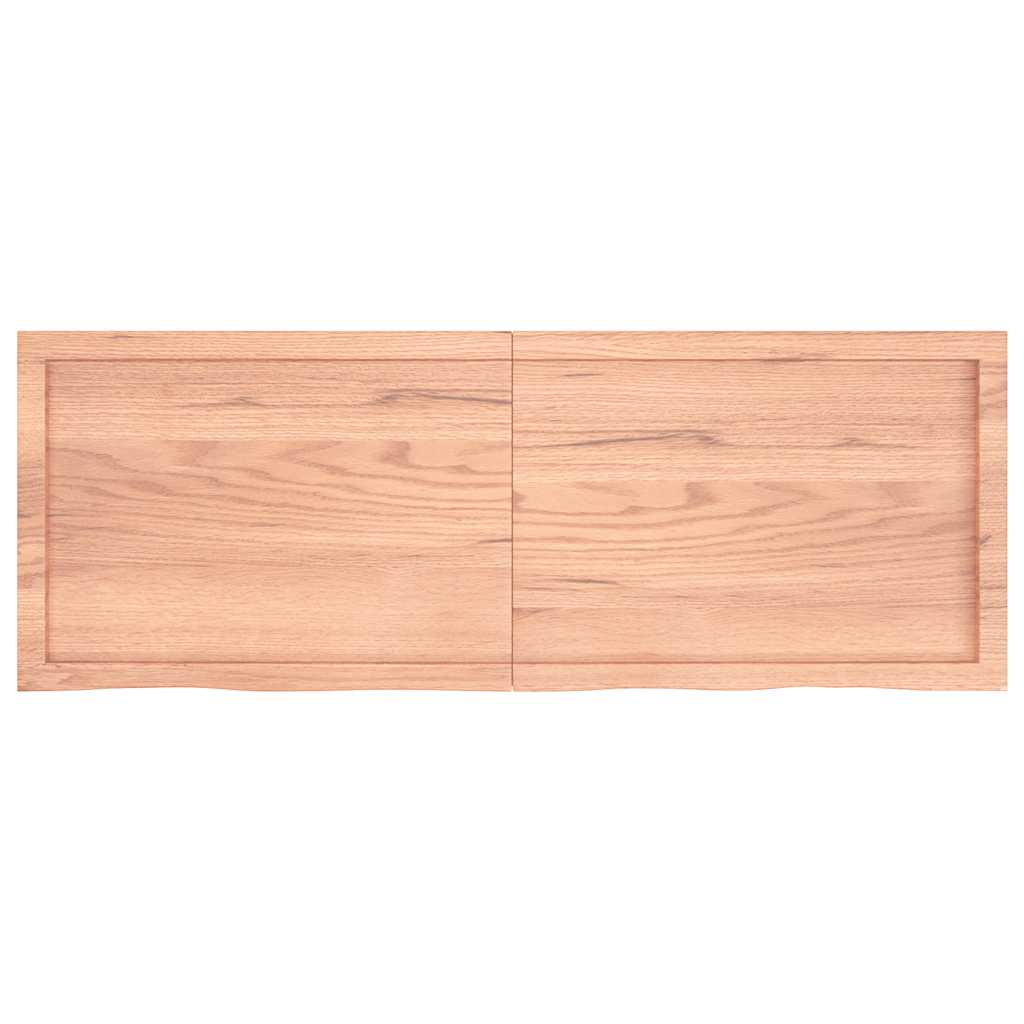 Bordsskiva ljusbrun 140x50x(2-4) cm behandlad massiv ek