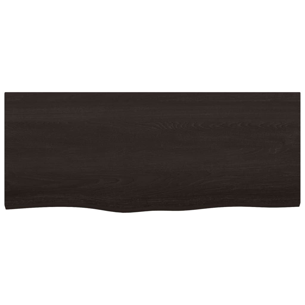 Bordsskiva mörkbrun 100x40x(2-4) cm behandlad massiv ek