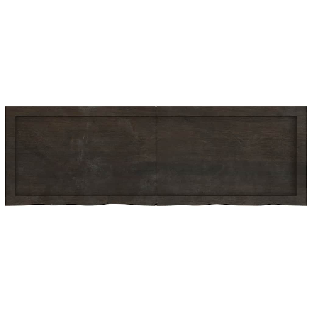 Bordsskiva mörkbrun 120x40x(2-4) cm behandlad massiv ek