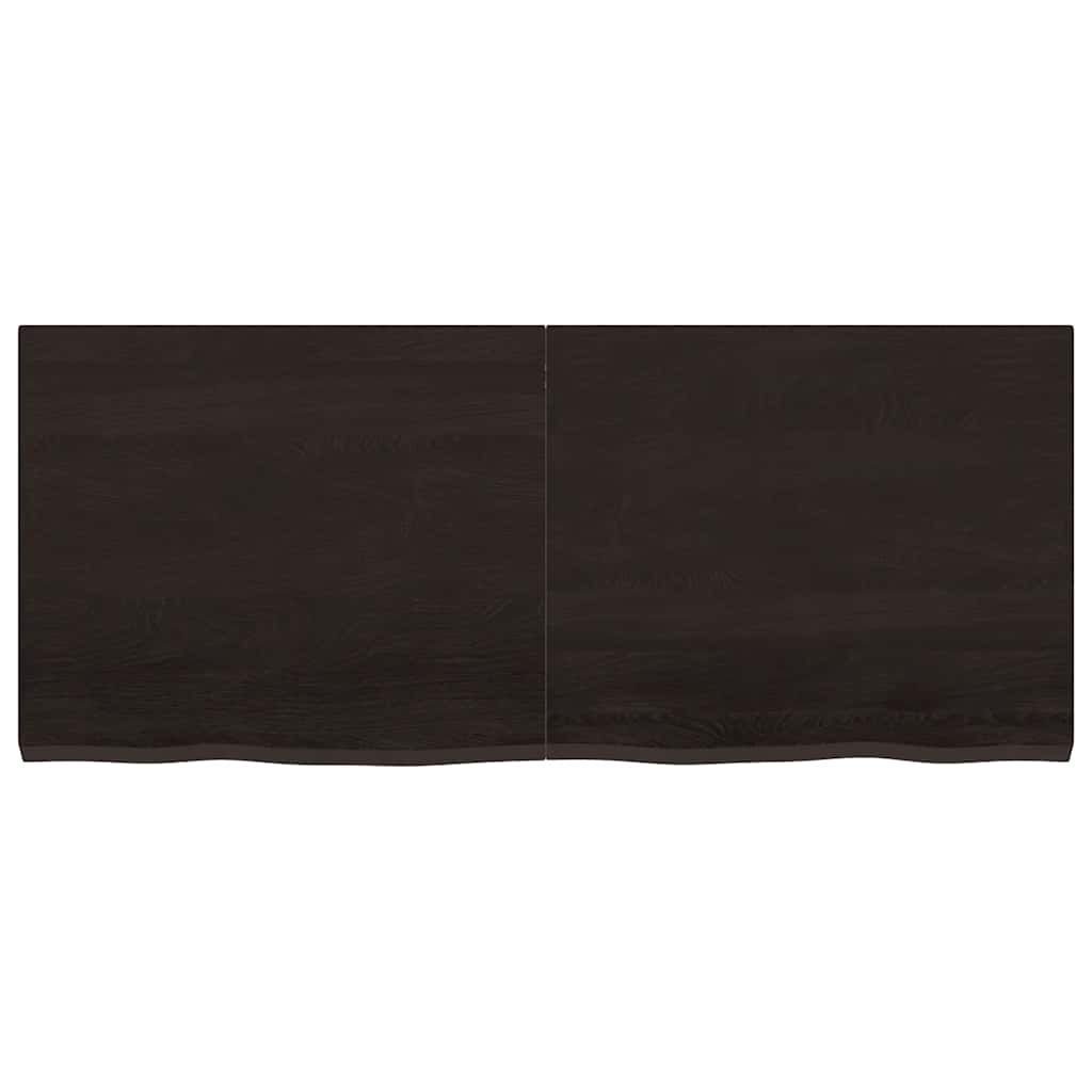 Bordsskiva mörkbrun 120x50x(2-4) cm behandlad massiv ek