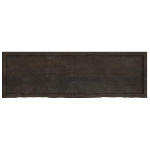 Bordsskiva mörkbrun 160x50x(2-4) cm behandlad massiv ek
