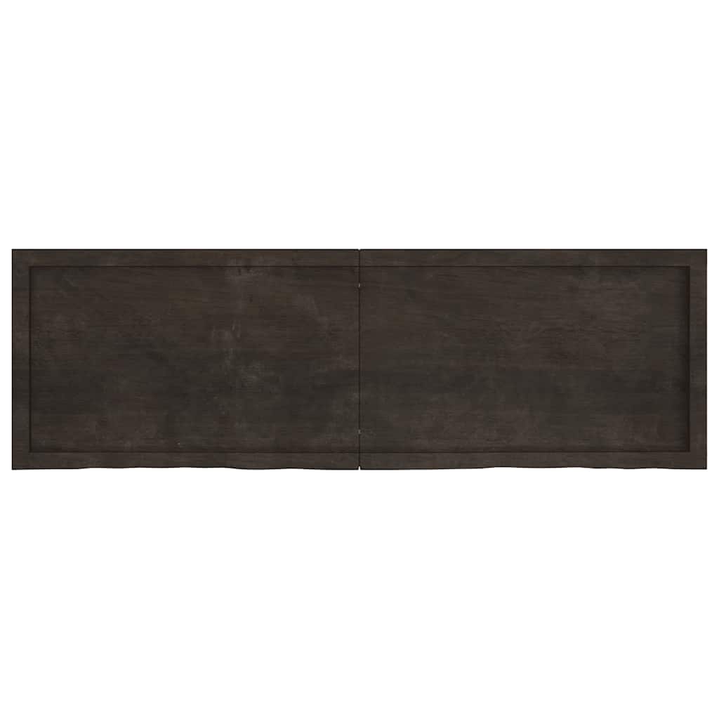 Bordsskiva mörkbrun 160x50x(2-6) cm behandlad massiv ek