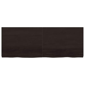 Bordsskiva mörkbrun 160x60x(2-6) cm behandlad massiv ek