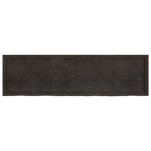 Bordsskiva mörkbrun 180x50x(2-4) cm behandlad massiv ek