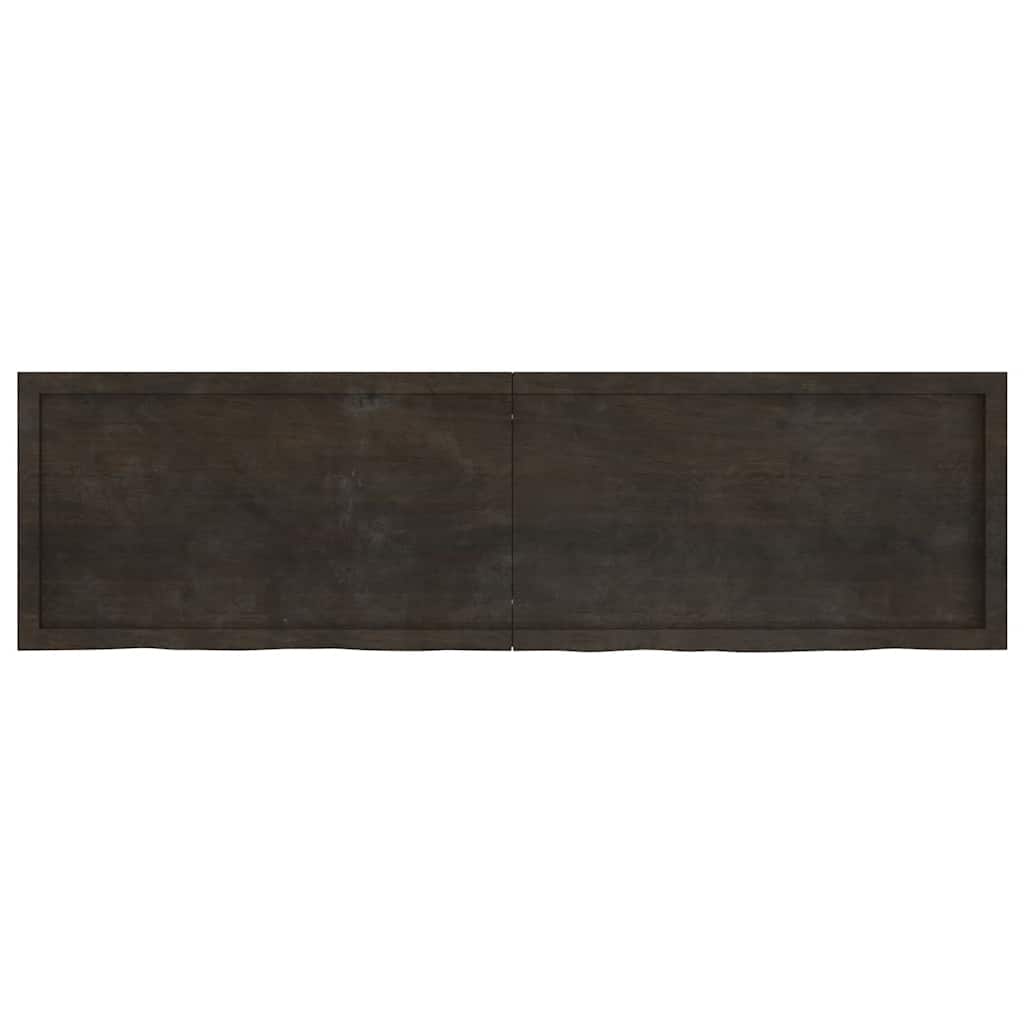 Bordsskiva mörkbrun 180x50x(2-6) cm behandlad massiv ek