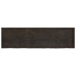 Bordsskiva mörkbrun 180x50x(2-6) cm behandlad massiv ek