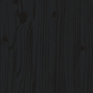 Loungegrupp för trädgården med dynor 4 delar svart massivt trä