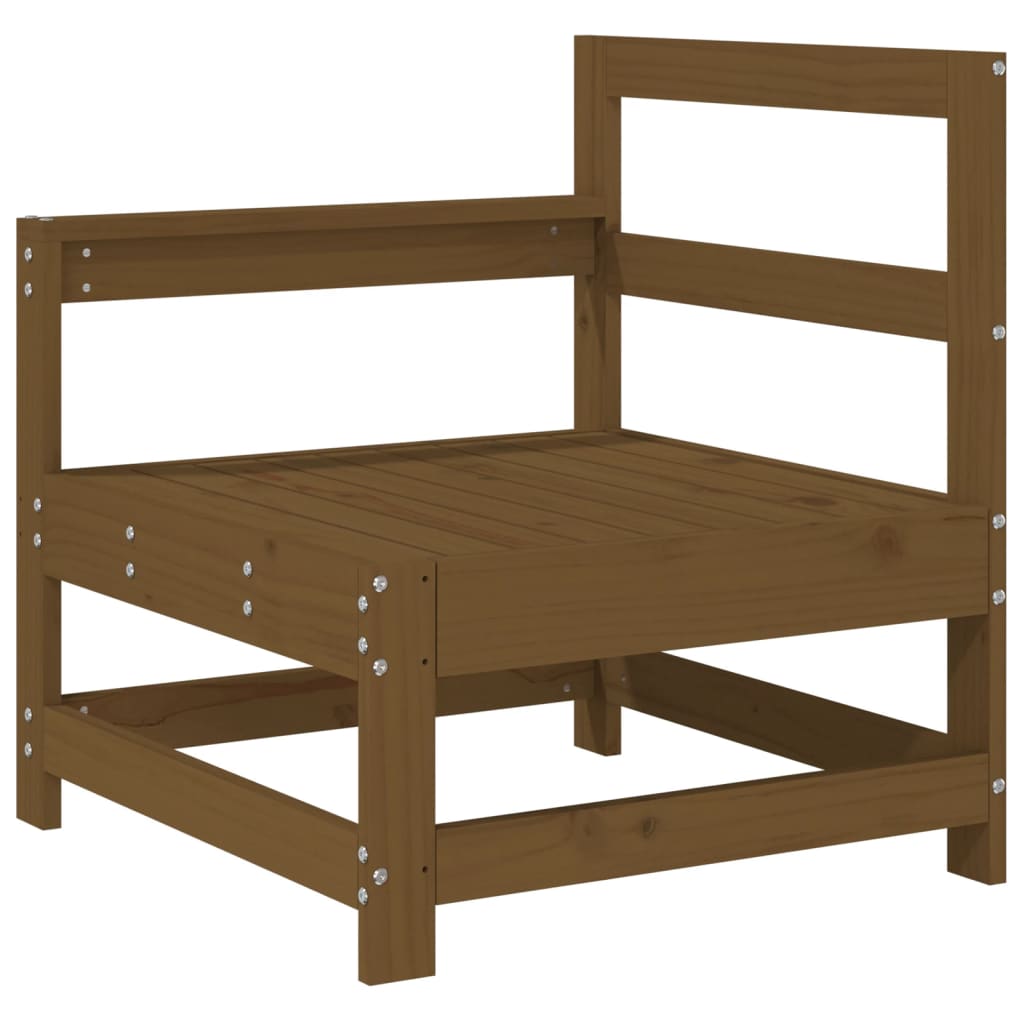 Loungegrupp för trädgården 6 delar honungsbrun massiv furu