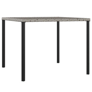 Matgrupp för trädgården med dynor 6 delar grå konstrotting