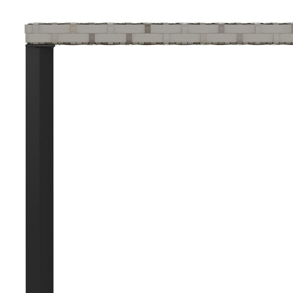 Matgrupp för trädgården med dynor 6 delar grå konstrotting