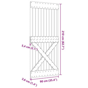 Dörr NARVIK 90x210 cm massiv furu
