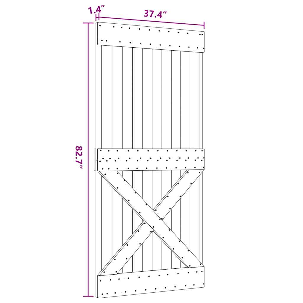 Dörr NARVIK 95x210 cm massiv furu