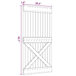 Dörr NARVIK 100x210 cm massiv furu