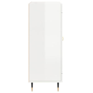 Skänk vit högglans 69,5x34x90 cm konstruerat trä