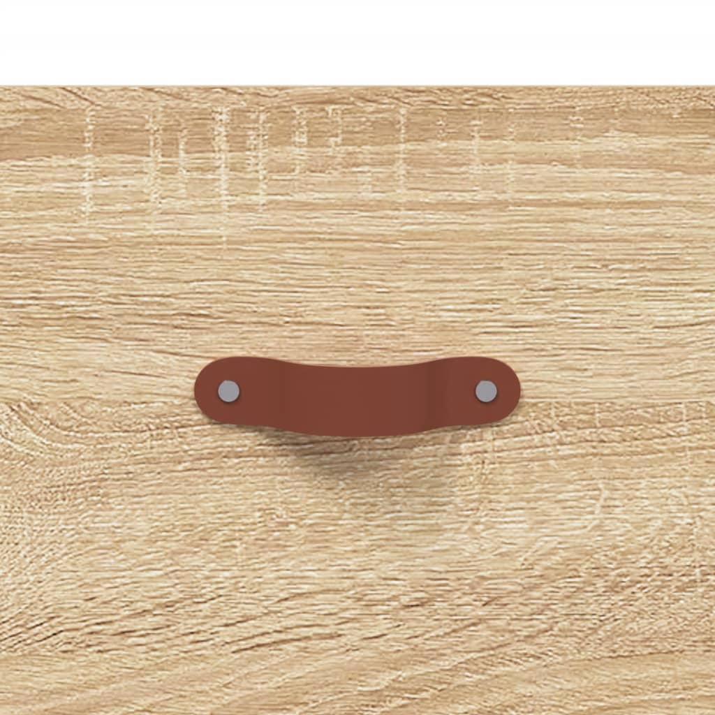 Byrå sonoma-ek 69,5x34x90 cm konstruerat trä