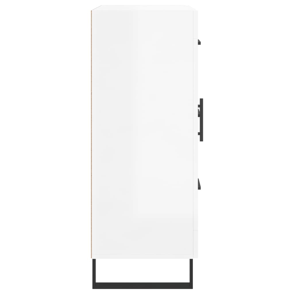 Skänk vit högglans 69,5x34x90 cm konstruerat trä