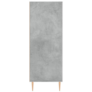 Bokhylla betonggrå 69,5x32,5x90 cm konstruerat trä