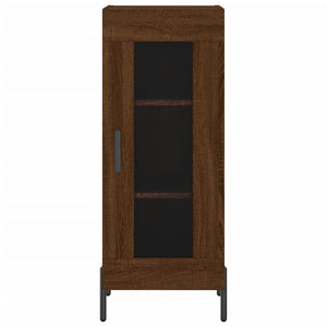 Skänk brun ek 34,5x34x90 cm konstruerat trä