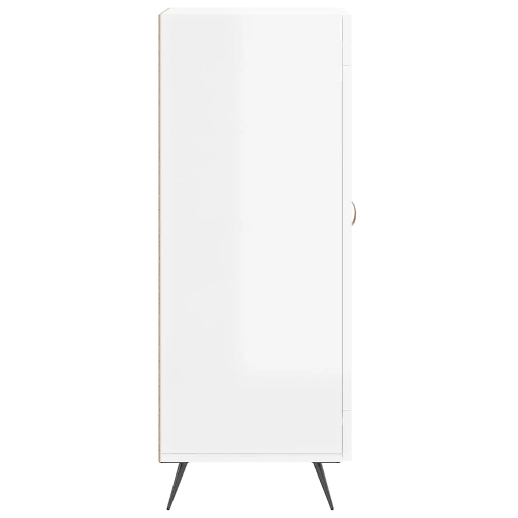 Skåp vit högglans 34,5x34x90 cm konstruerat trä