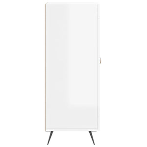 Skåp vit högglans 34,5x34x90 cm konstruerat trä