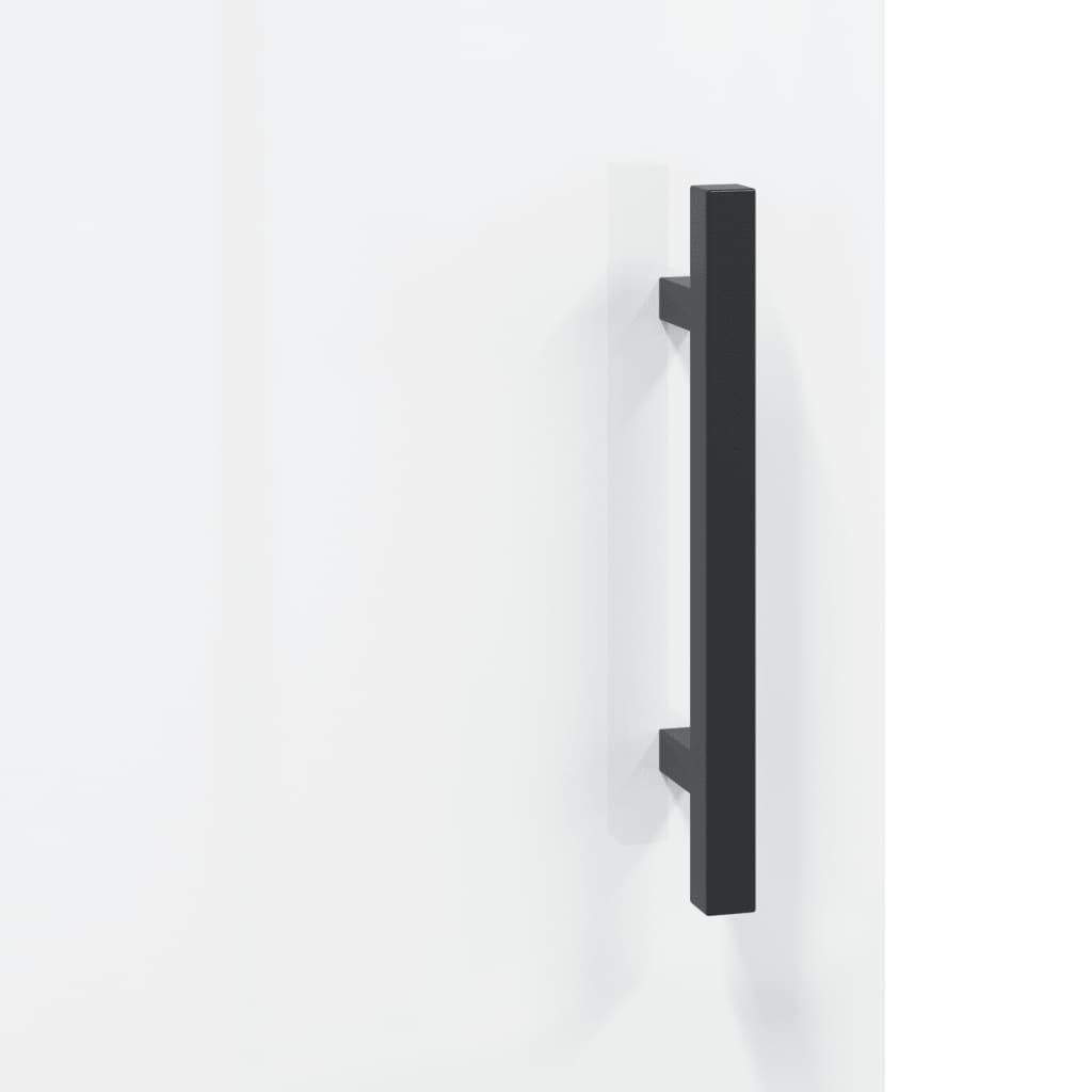 Skåp vit högglans 34,5x34x90 cm konstruerat trä