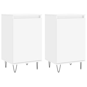 Byråer 2 st vit 40x35x70 cm konstruerat trä