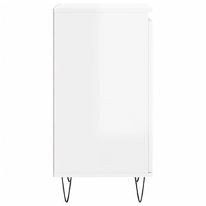 Byråer 2 st vit högglans 40x35x70 cm konstruerat trä