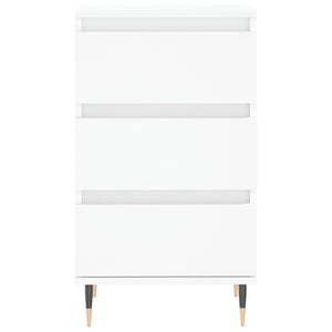 Byrå vit 40x35x70 cm konstruerat trä