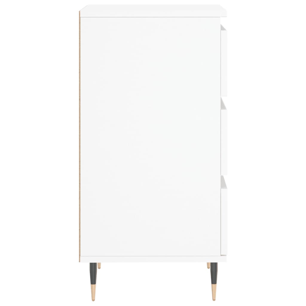 Byrå vit 40x35x70 cm konstruerat trä